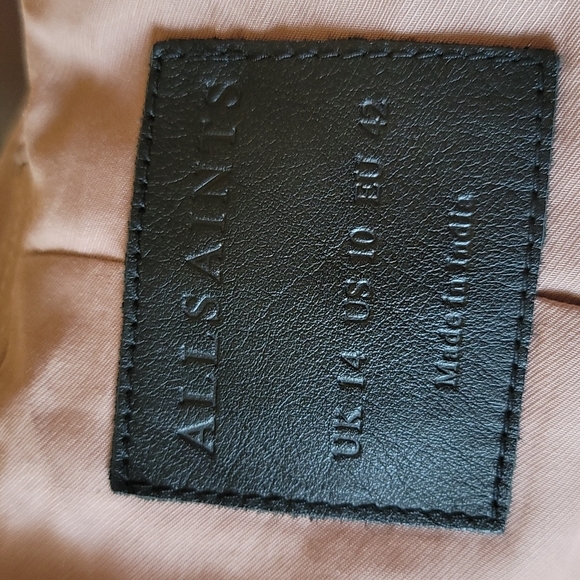 Authentic ALLSAINTS leather jacket, size 10 - Picture 9 of 9
